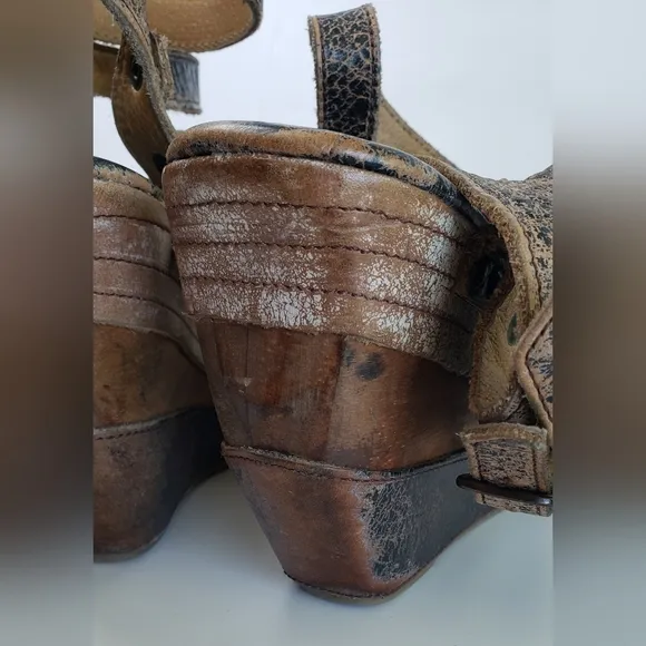 Bed Stu Juliana Wedge Leather Sandal Women's shoes Size 8.5