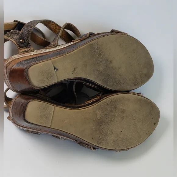 Bed Stu Juliana Wedge Leather Sandal Women's shoes Size 8.5