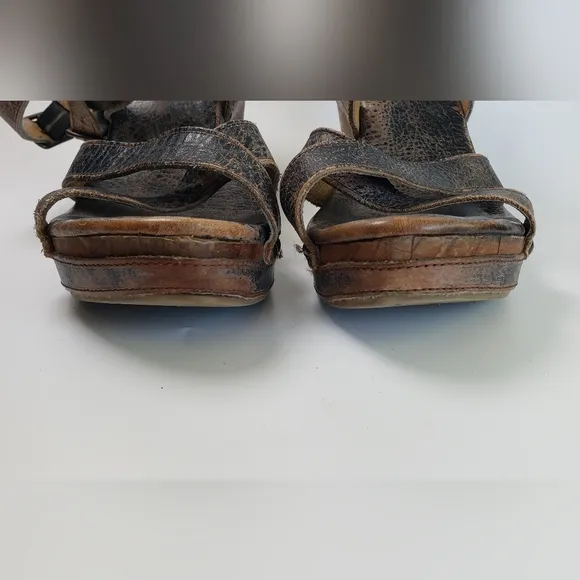 Bed Stu Juliana Wedge Leather Sandal Women's shoes Size 8.5