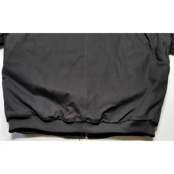BERNE Full Zip Hooded Heavy Duck Canvas Quilt Lined Work Chore Coat Jacket 3XL