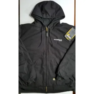 BERNE Full Zip Hooded Heavy Duck Canvas Quilt Lined Work Chore Coat Jacket 3XL