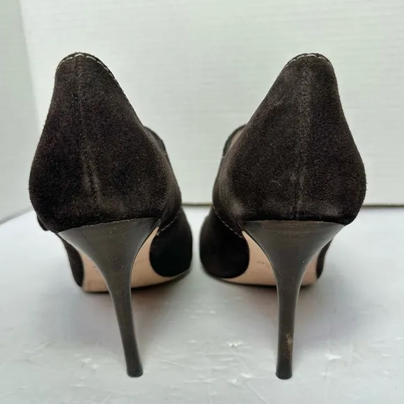 Bettye Muller Women’s Brown Suede Mary Jane Stiletto 3.5” Heels/Pumps- Size 8.5