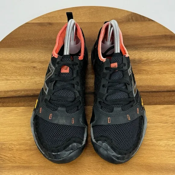 Big Kids Boys New Balance Minimus 10v1 Black Alpha Orange Trail Shoes Size 5.5 Y
