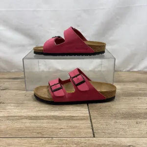 Birkenstock Arizona Soft Footbed Fuschia Tulip Suede Slides Eu 36 Women’s 5