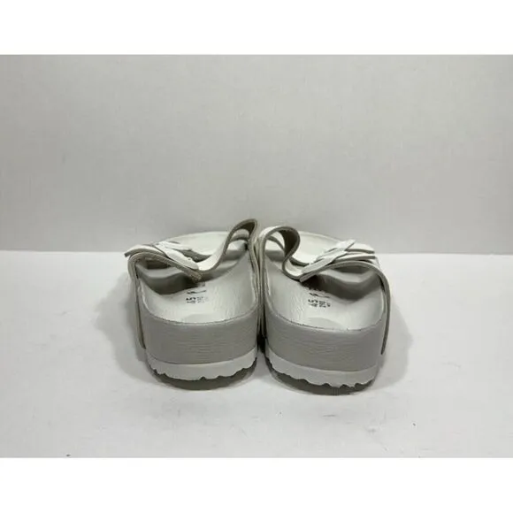 Birkenstock Arizona White Leather Sandal Men’s Size 12 45 Narrow Width Shoes