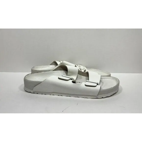 Birkenstock Arizona White Leather Sandal Men’s Size 12 45 Narrow Width Shoes