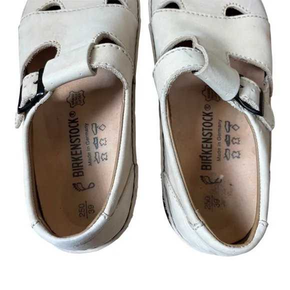 Birkenstock Fisherman Mary Jane Shoes In Beige Women’s Size 8 Men’s Size 6