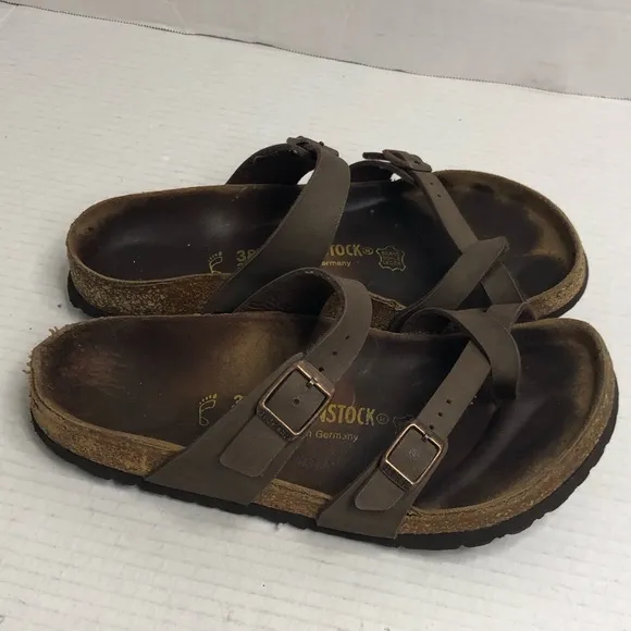 Birkenstock Sandals Shoes Womens Size 7 Mens Size 5 Brown EUR 38 Bircks