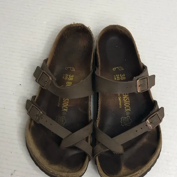 Birkenstock Sandals Shoes Womens Size 7 Mens Size 5 Brown EUR 38 Bircks