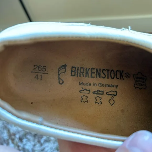 Birkenstock White Leather Lace Up Shoes Mens Size 8 Women’s Size 10
