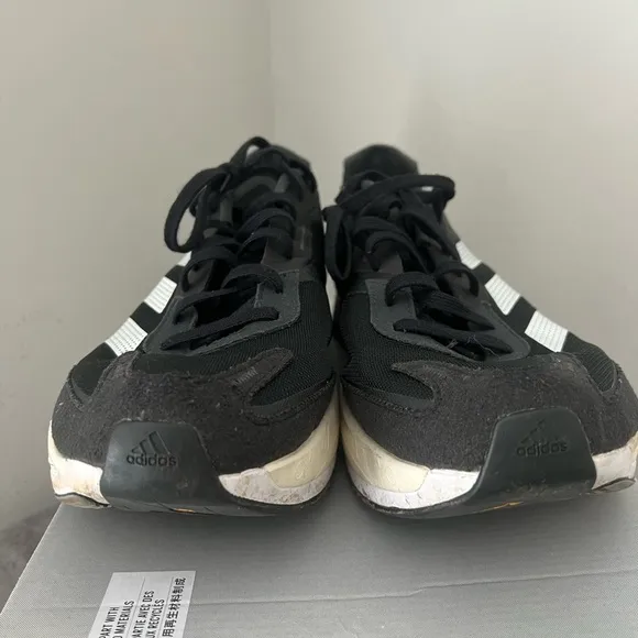 Black &amp; White Adidas Adizero Boston 11 - Size 11.5 Mens
