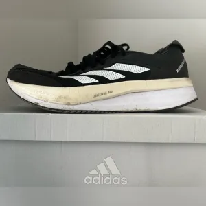 Black &amp; White Adidas Adizero Boston 11 - Size 11.5 Mens