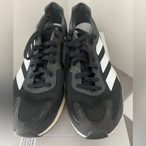 Black &amp; White Adidas Adizero Boston 11 - Size 11.5 Mens