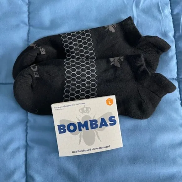 Bombas Socks x 10 pairs BUNDLE Large Ankle Black NEW MENS UNISEX GOTH ATHLETIC
