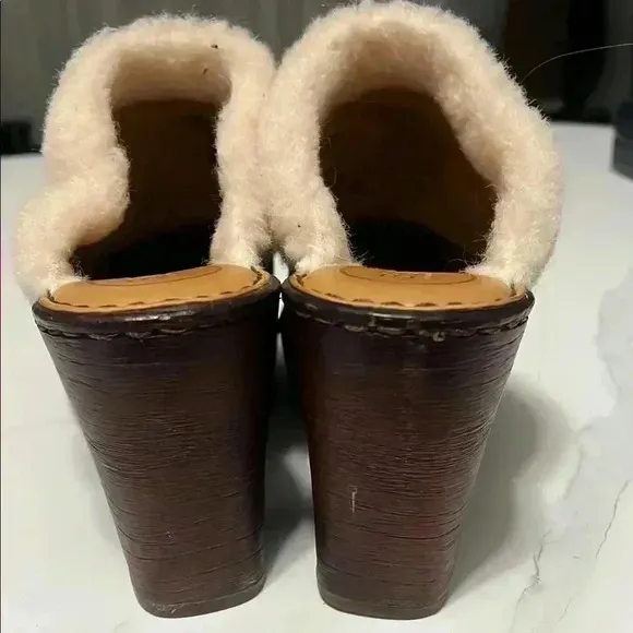 Born Shearling-Lined Leather Shoes