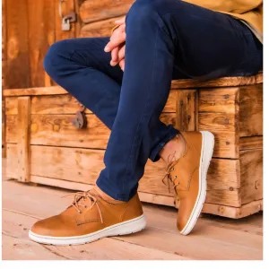 Born Tan and White Oxford Shoes