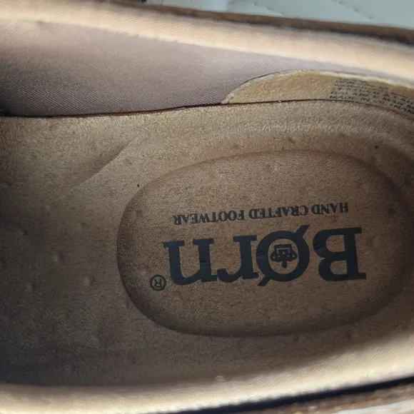 Born Tan and White Oxford Shoes