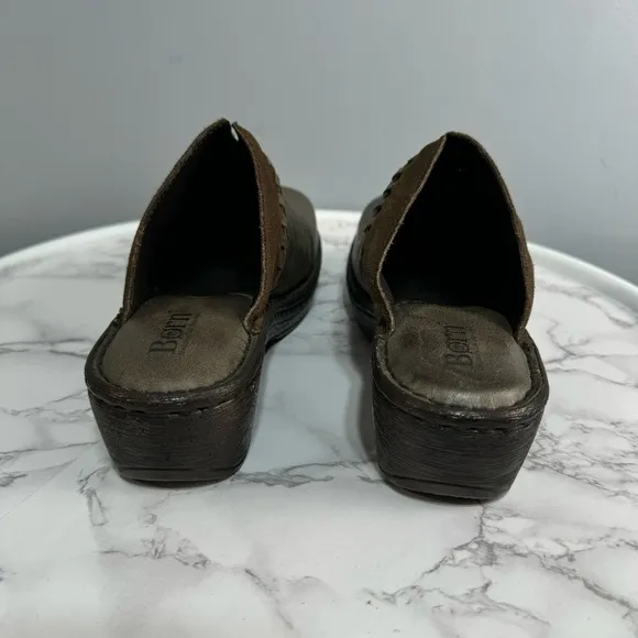 BORN Women’s Leather Clog Shoes sz 8 Handmade NEW # H780