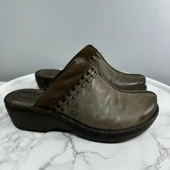 BORN Women’s Leather Clog Shoes sz 8 Handmade NEW # H780