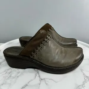 BORN Women’s Leather Clog Shoes sz 8 Handmade NEW # H780