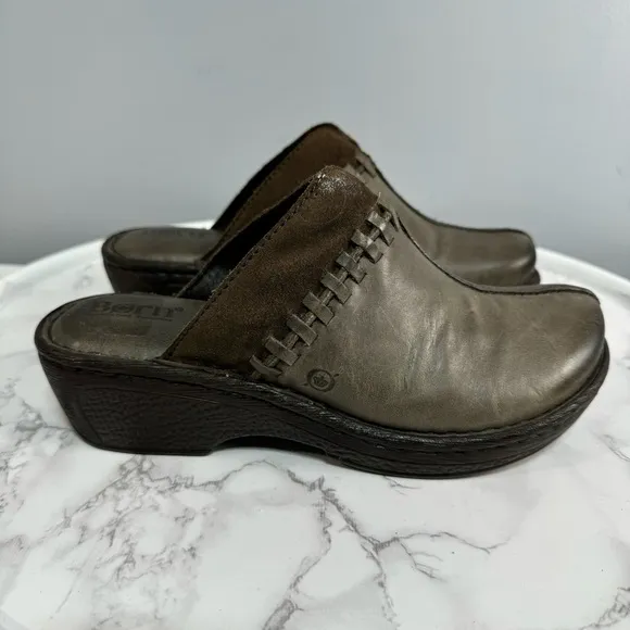 BORN Women’s Leather Clog Shoes sz 8 Handmade NEW # H780
