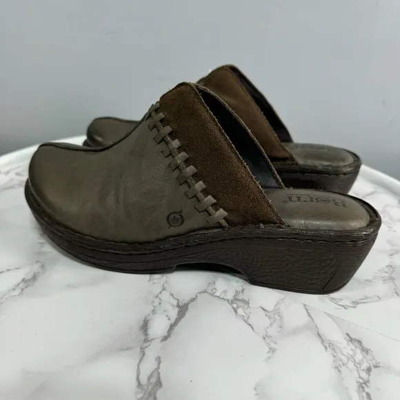BORN Women’s Leather Clog Shoes sz 8 Handmade NEW # H780