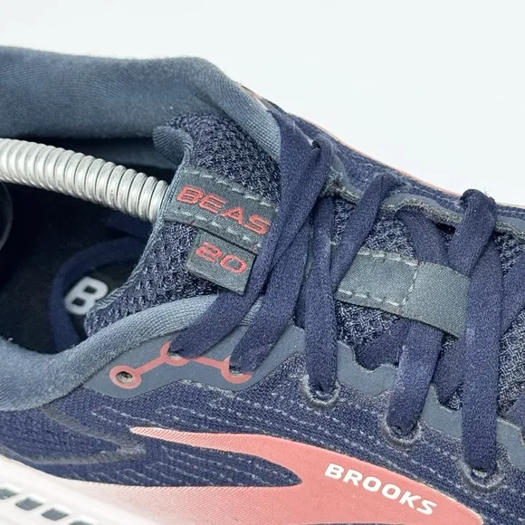 Brooks Beast 20 Mens Size 9.5 EEEE Extra Wide 4E Navy Running Shoes 1103274E480