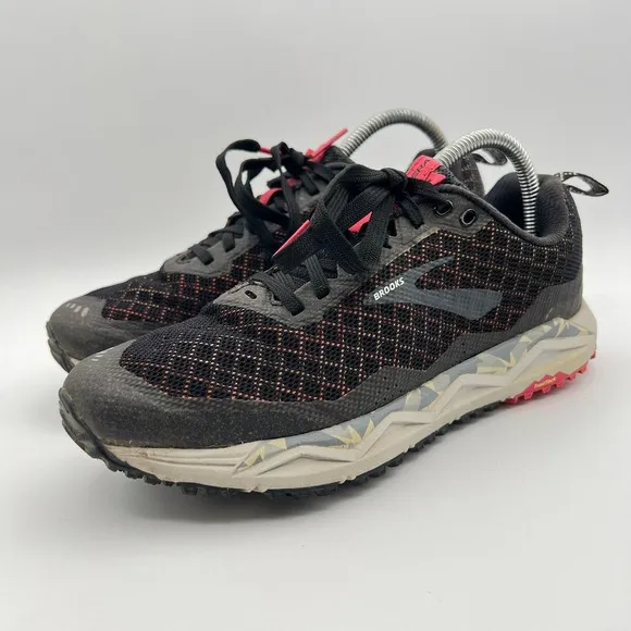 Brooks Caldera 3 Womens Trail Hiking Shoes 8.5 Black/Grey/Teaberry - 1202881B092