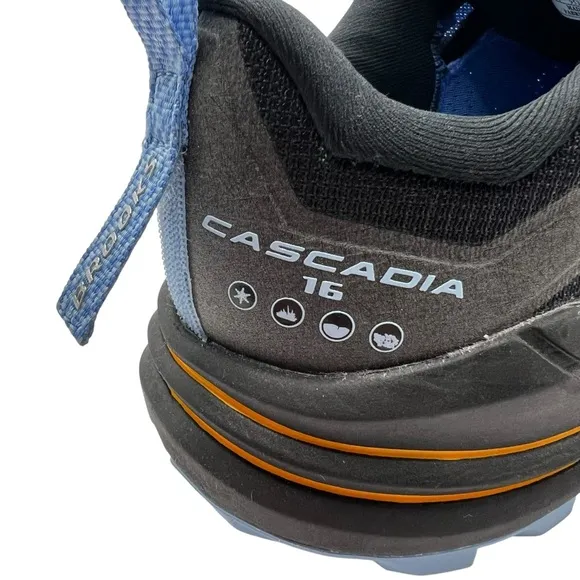 Brooks Cascadia 16 Trail Running Shoes Blue Black Womens 8.5