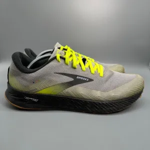 Brooks Catamount Men's Size 11.5 Trail Running Gray Yellow Laces Athletic Shoes