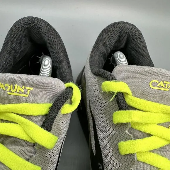 Brooks Catamount Men's Size 11.5 Trail Running Gray Yellow Laces Athletic Shoes