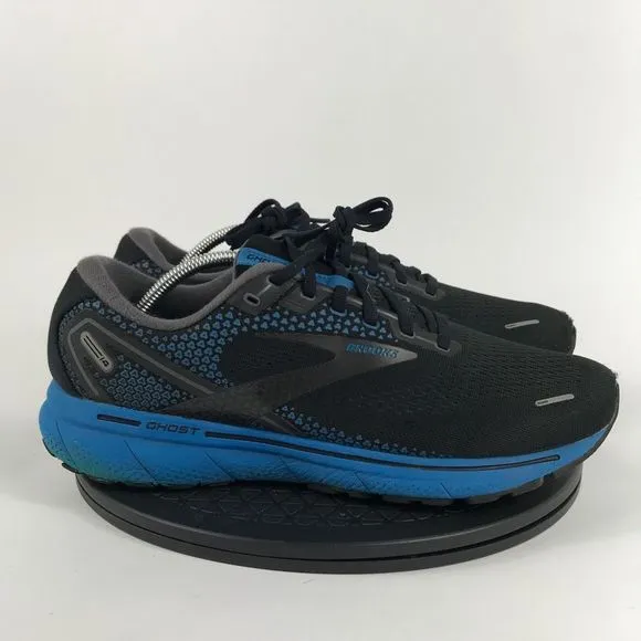 Brooks Ghost 14 Black/Blue Running Shoes 1103692E056 Men’s Size 11.5 2E