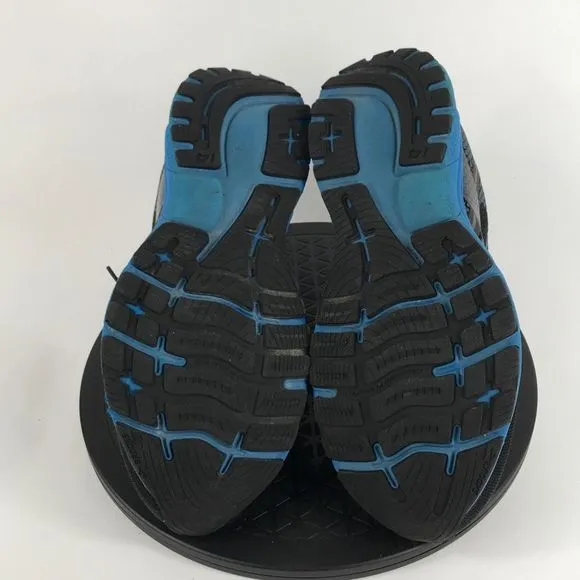 Brooks Ghost 14 Black/Blue Running Shoes 1103692E056 Men’s Size 11.5 2E