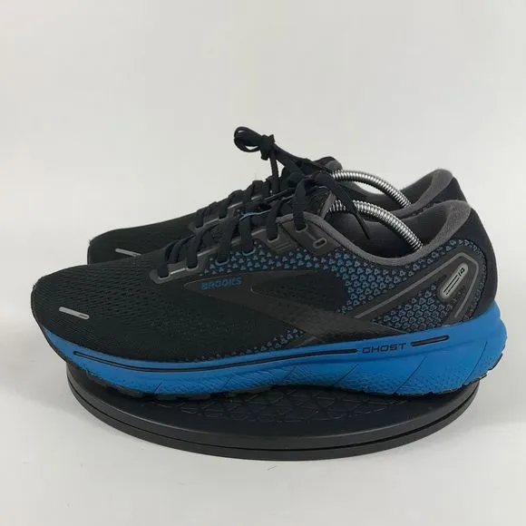 Brooks Ghost 14 Black/Blue Running Shoes 1103692E056 Men’s Size 11.5 2E