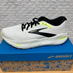 Brooks Ghost Max Men's Running Shoes, Grey/Black Sharp Green NEW, Size 10