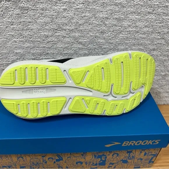 Brooks Ghost Max Men's Running Shoes, Grey/Black Sharp Green NEW, Size 10