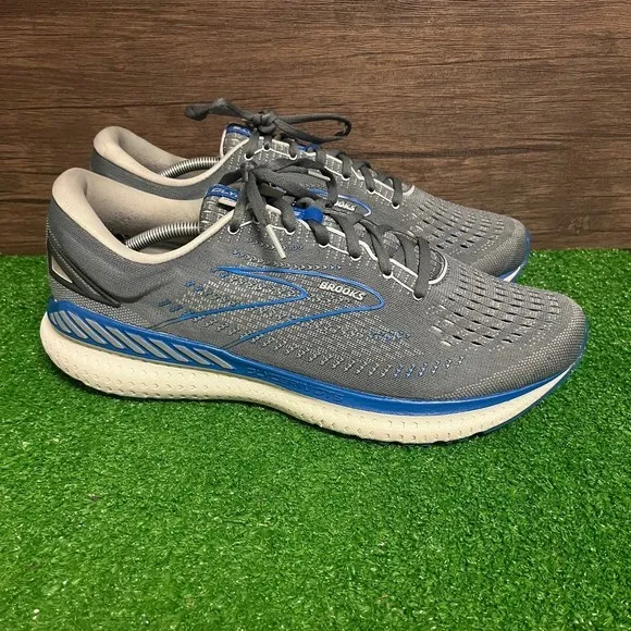 Brooks Glycerin GTS 19 Athletic Running‎ Shoes Grey Blue Men’s Size 14 US