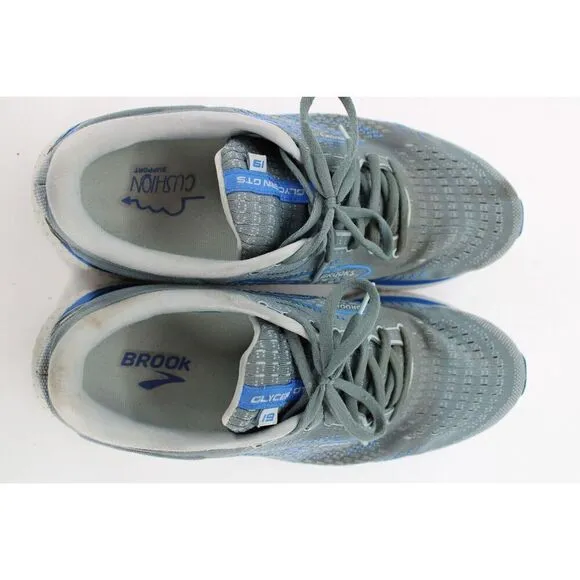 Brooks Glycerin GTS 19 Running Shoes Mens 12 EE Gray Mesh Athletic Trainers
