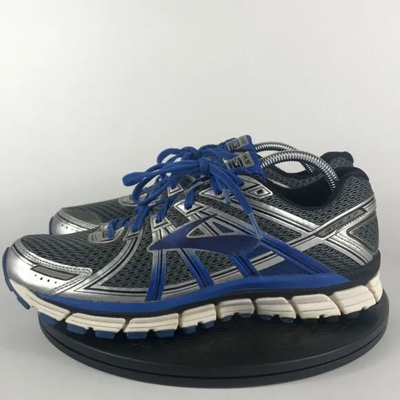 Brooks GTS 17 Silver/Blue Running Shoes 1102411B017 Men’s Size 11 B Narrow