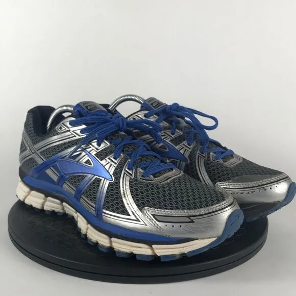 Brooks GTS 17 Silver/Blue Running Shoes 1102411B017 Men’s Size 11 B Narrow