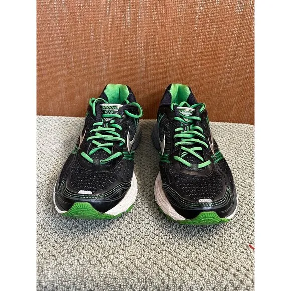 Brooks Men's  Adrenaline GTS 14 Black Speed ​​Green Silver 110158 1D 305 US 9M
