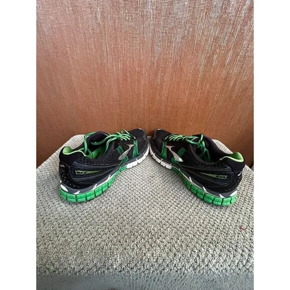 Brooks Men's  Adrenaline GTS 14 Black Speed ​​Green Silver 110158 1D 305 US 9M