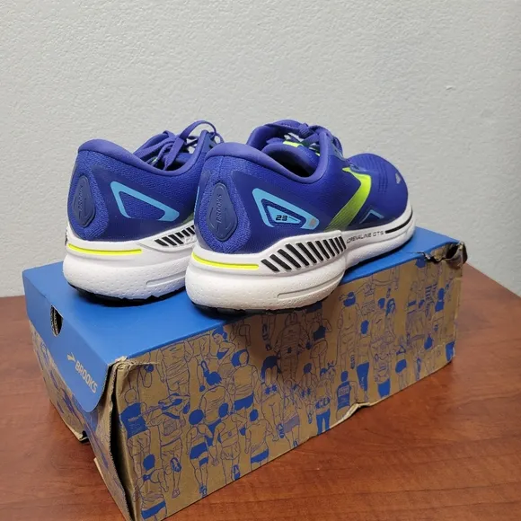 Brooks Men’s Adrenaline GTS 23 12 Medium Blue and green