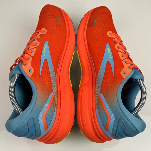 Brooks Men’s Size 10.0 D Ghost 15 Orange &amp; Blue Athletic Running Shoes