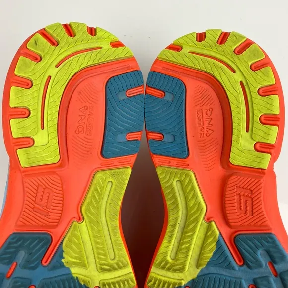 Brooks Men’s Size 10.0 D Ghost 15 Orange &amp; Blue Athletic Running Shoes