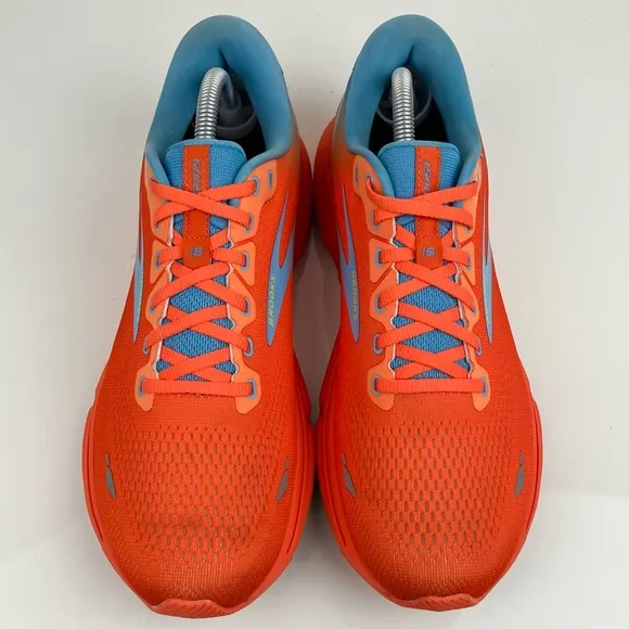 Brooks Men’s Size 10.0 D Ghost 15 Orange &amp; Blue Athletic Running Shoes