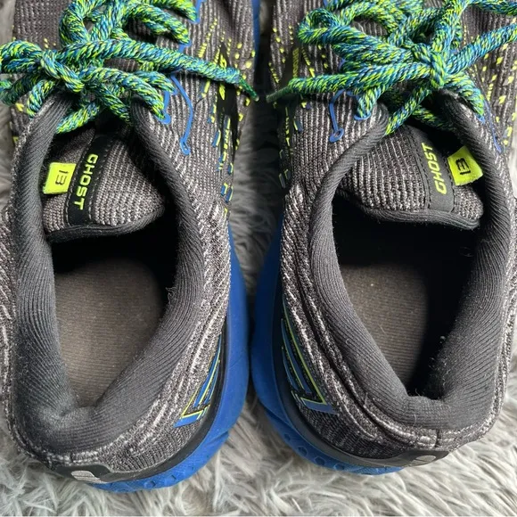Brooks Sneakers Men’s Size 10.5 Ghost 13 Running Shoes Black Blue
