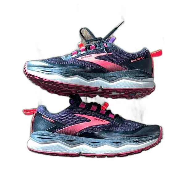 Brooks Women's Caldera 5 Trail Running Shoes Black/Fuschia/Purple Size 8B
