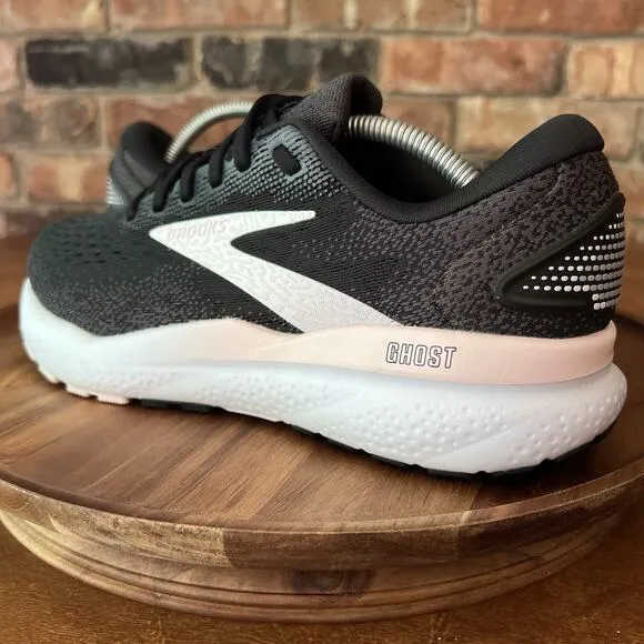 Brooks Womens Ghost 16 Black Running Shoes Sneakers Size 8.5 M
