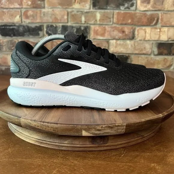 Brooks Womens Ghost 16 Black Running Shoes Sneakers Size 8.5 M